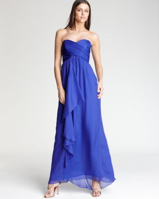 Nicole Miller Strapless Ruffle Dress